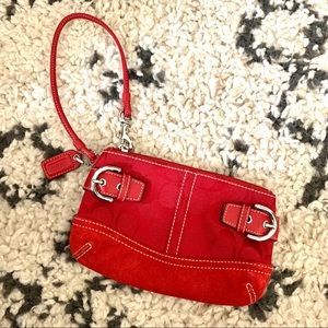 Red Coach Wristlet